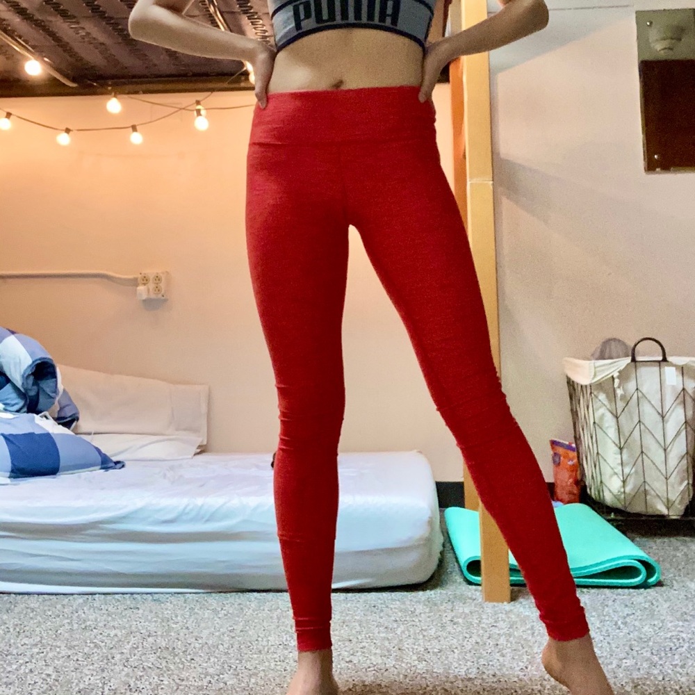 Lululemon 28” red heathered leggings